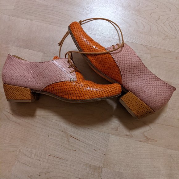 Tracey Neuls INES Leaves | Multi Color & Textured Leather Shoe, size 37 (US 6.5) - Picture 4 of 6